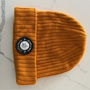 Yellow Ribbed Surf Beanie